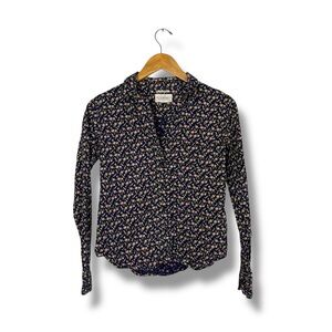 VTG Ralph Lauren Denim & Supply Women's S Blue Floral Shirt Prairie Cottage